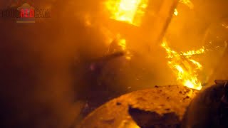 FULLY INVOLVED Structure Fire  Helmet Cam POV Interior Attack [upl. by Fidelity]