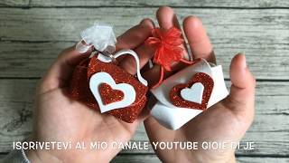 TUTORIAL DIY  BORSETTE PORTACHIAVI SAN VALENTINO FACILISSIME [upl. by Haywood]