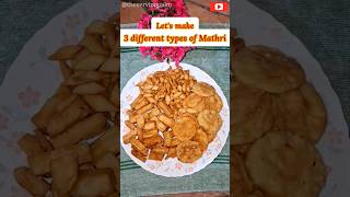 Mathri recipe 3 types Part 1 Diwali snacks recipe 🪔😍shorts [upl. by Deryl]