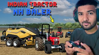 Indian Tractor vs NH Big Baler🔥 3630 amp 855 🦖  FS22  Happy Goldsmith [upl. by Bellis626]