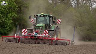 Güttler Matador 610 prismawals in de fronthef tijdens suikerbieten zaaien [upl. by Delastre]