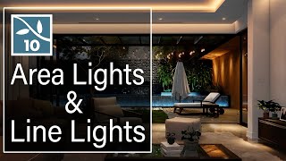 Area Lights and Line Lights in Lumion  3D Architecture Visualization [upl. by Anuhsal965]