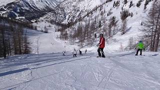 Claviere skiing December 2019 piste 93 [upl. by Milon983]