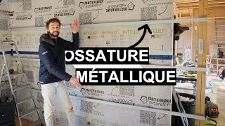 DÉBUT DE LOSSATURE MÉTALLIQUE DE LA MAISON avant les plaques de plâtres   EP155 [upl. by Mackoff]