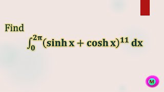 Integral ∫ sinh x  cosh x11 dx limit 0 to 2pi 📚📖🖋 [upl. by Neufer]