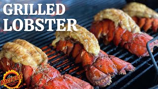 SIMPLE and DELICIOUS GRILLED LOBSTER TAILS ON THE WEBER KETTLE [upl. by Eesyak138]