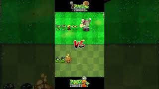 PVZ1 Vs PVZ2 Gatling pea Vs Red eyes Gargantuar Zombie  Plants vs Zombies 2 pvz2 pvz2gameplay [upl. by Monafo648]