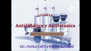 Antidiftérica y Antitetánica para adultos [upl. by Attenra]