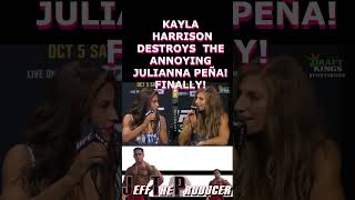 FINALLY  Someone who can SHUT UP JULIANNA PEÑA AT the UFC 307 PRESS CONFERENCE KAYLA HARRISON [upl. by Monagan]