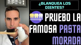 Pruebo la FAMOSA PASTA MORADA BLANQUEADORA que se ha hecho viral  ¿Funciona [upl. by Camellia]