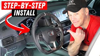 Custom STEERING WHEEL Install HowTo  Honda Accord Build [upl. by Ecyle]