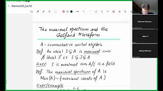 Harmonic Analysis and Banach Algebras Lecture 10 A Pirkovskii [upl. by Hsitirb]