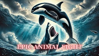 GREAT WHITE SHARK VS ORCA  ANIMAL FIGHTS  XUANDANGMEDIA🌍 [upl. by Deena]