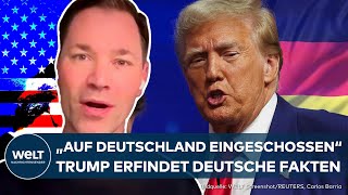 DONALD TRUMP Obsession mit Deutschland ExPräsident erfindet Stories über Deutschland und Merkel [upl. by Irama151]