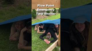 Plow Point Emergency Tarp Shelter shelter gimmieshelter bushcraft survival barefootbushcraft [upl. by Hall243]