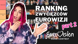 Ranking zwycięzców Eurowizji ♥️  Część 2 Tier List [upl. by Sakram259]