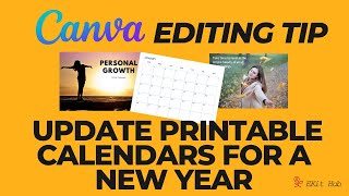 Canva Tip Change the Year on Your Printable Calendars [upl. by Trautman753]