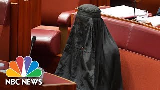 Australian Senator Caused Outrage When She Wore Burqa In Bid To Ban Them  NBC News [upl. by Sprague]