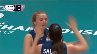 Brasil Argentina Mundial Voley sub 18 2017 [upl. by Aikemit]