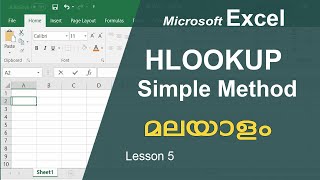 Microsoft Excel HLOOKUP formula Malayalam tutorial  Lesson 5  മലയാളം [upl. by Antonin]