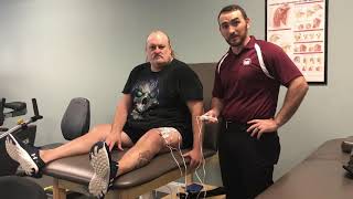 Muscle Stimulation of the quadriceps after a knee replacement [upl. by Ile717]