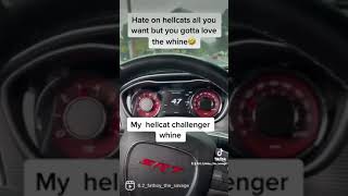 Challenger hellcat with Legmaker whine vs stock cold air intake redeye charger whine [upl. by Liatris]