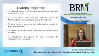 The evolution and future of Preimplantation Genetic Diagnosis  María Eugenia Póo [upl. by Einalam]