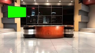 Ai Generated News Studio Desk Green Screen  Free To Use [upl. by Tama]