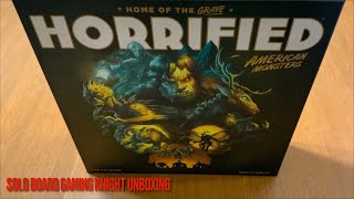 Horrified American Monsters Board Game UNBOXING  SBGK [upl. by Ydor]