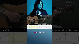 WILDFLOWER  Billie Eilish  Fingerstyle Guitar TAB Shorts [upl. by Nerhtak]