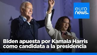 Joe Biden apuesta por Kamala Harris como candidata para la presidencia de Estados Unidos [upl. by Aihsilat]