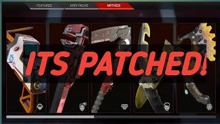 PROOF THAT THE Apex Legends Heirloom Glitch is PATCHED [upl. by Eclud]