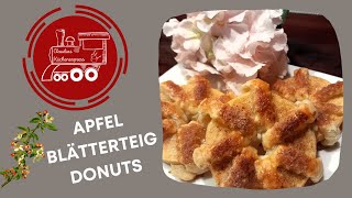 🍎🍎 APFEL  BLÄTTERTEIG  DONUTS 🍎🍎 [upl. by Khorma]