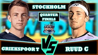 🔴LIVE T Griekspoor vs C Ruud • Stockholm Open ATP 2024 Quarterfinals Griekspoor Ruud tennis AT [upl. by Haimaj]