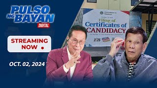 LIVE  Pulso ng Bayan with Admar Vilando at Jade Calabroso  Oct 02 2024 [upl. by Nawk726]