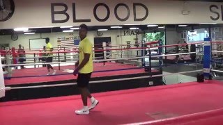 Eleazar Evan Holyfield workout at The Heavyweight Factory [upl. by Enneiviv]