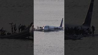 Plane lands In New York River [upl. by Nemraciram]