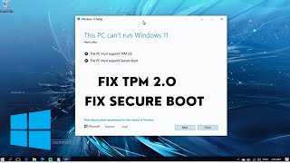 How to fix error This Pc cant run windows 11  tmp 20 and secure secure boot [upl. by Nitsur416]