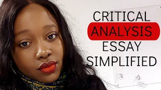 What is critical analysis in academic writing Critical Analysis Essay Simplified with examples 2020 [upl. by Twelve576]