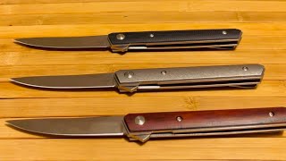 3 JAPANESESTYLE POCKET KNIVES Boker Kwaiken Air Mini Cocobolo G10 Titanium  Knife Unboxing [upl. by Reteid17]