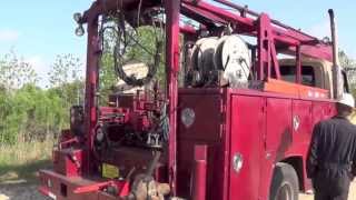 OSB slicklinewireline truck at work in the field [upl. by Ravel]