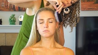 ☺ Relaxing Hair Brushing amp Scalp Massage Sounds Stress Relief  Whisper 3D Binaural ASMR Ear to Ear☺ [upl. by Coop]