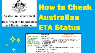 How to Check Australian ETA Status [upl. by Rhetta]