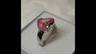 173 mm Silberring Ring Silber 925 Kristall Herz pink rosa Vintage elegant SR1535 [upl. by Eartha]