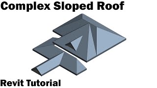 Revit Tutorial  Complex Sloped Roof [upl. by Eitsirc]