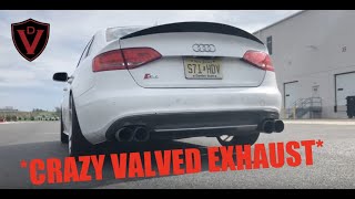 B8 Audi S4 with Valvetronic Designs Universal Mufflers [upl. by Boynton]