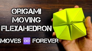 How To Make An Origami MOVING FLEXAHEDRON  It Moves Forever  Aadrits Origami [upl. by Fern]