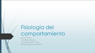 Fisiología del Comportamiento [upl. by Abramo]