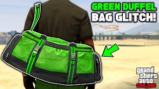 How To Get The Green Duffel Bag Glitch In Gta 5 Online No BEFF or Transfer [upl. by Airtened]