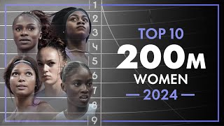 Year End Review 3  Top 10 200m WOMEN 2024 [upl. by Llenod241]